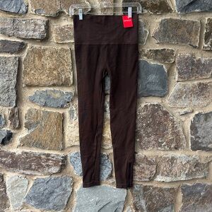NWT Spanx Seamless Side Zip Ankle Leggings in Brown Size Large